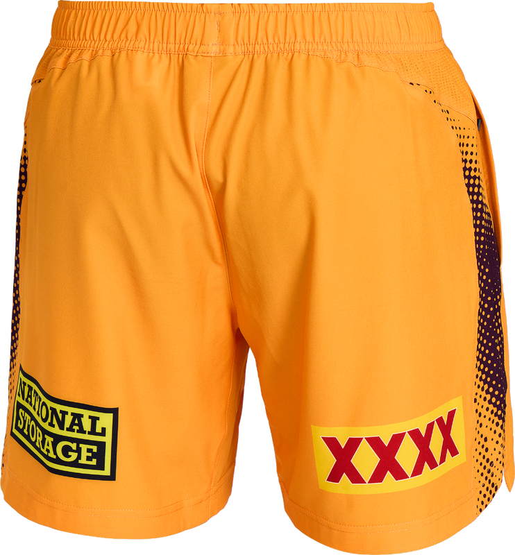 Brisbane Broncos 2026 Mens Players Training Shorts - Gold