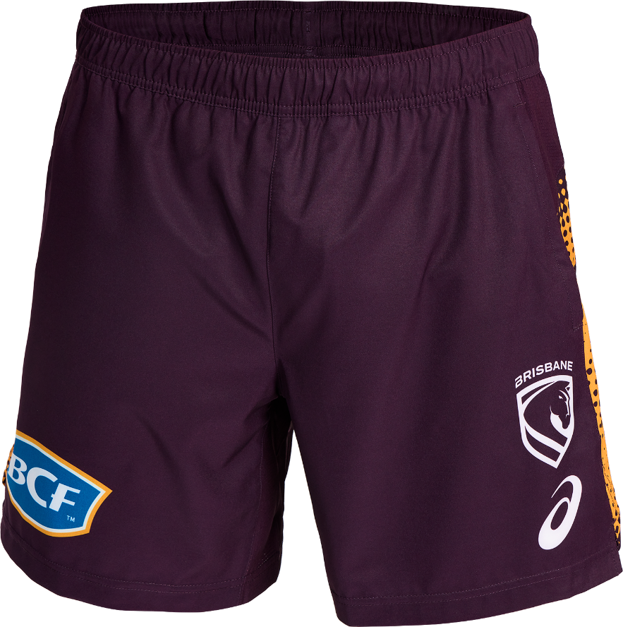 Brisbane Broncos 2026 Mens Players Training Shorts - Maroon