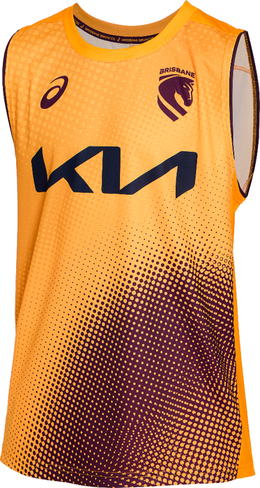 Brisbane Broncos 2026 Mens Players Training Singlet - Gold