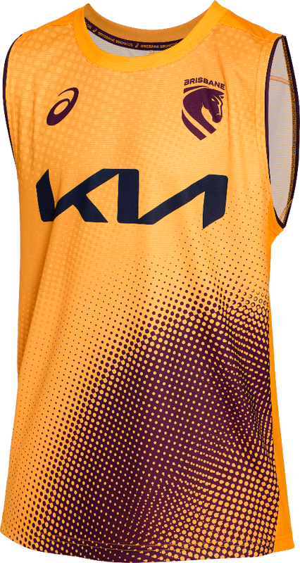 Brisbane Broncos 2026 Mens Players Training Singlet - Gold