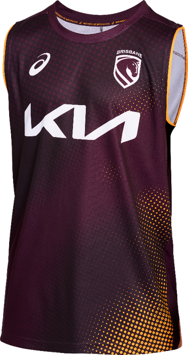 Brisbane Broncos 2026 Mens Players Training Singlet - Maroon
