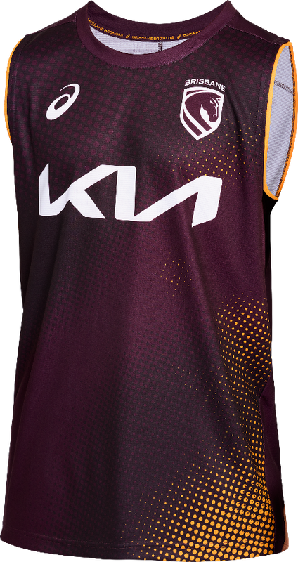 Brisbane Broncos 2026 Mens Players Training Singlet - Maroon