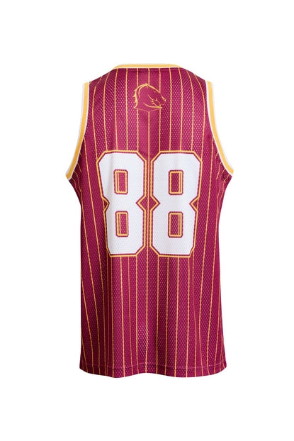 Maroon NRL basketball singlet with number 88