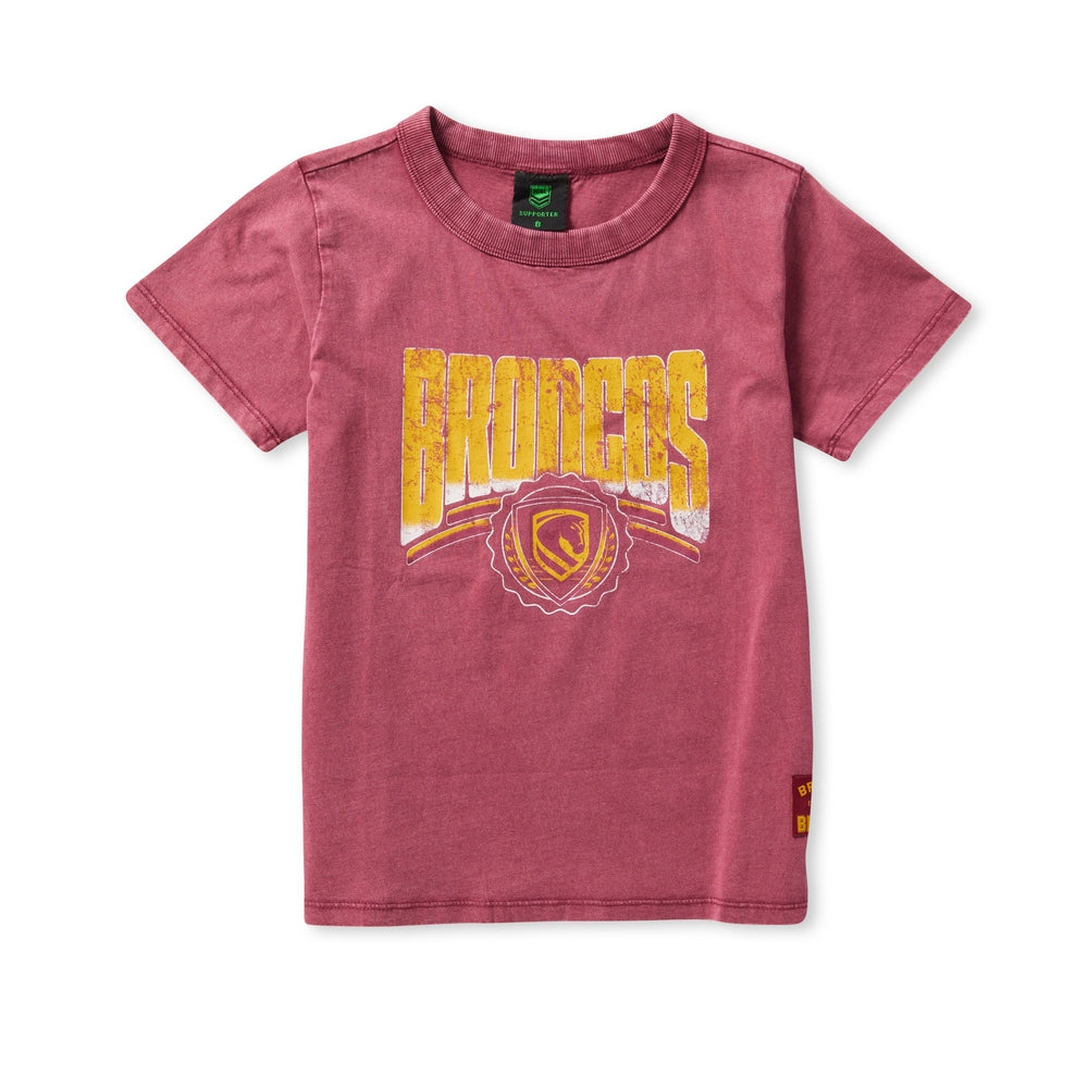 Brisbane Broncos Kids Supporter Shirt - Washed