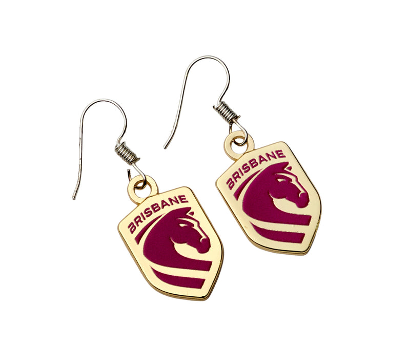 Brisbane Broncos Logo Earrings