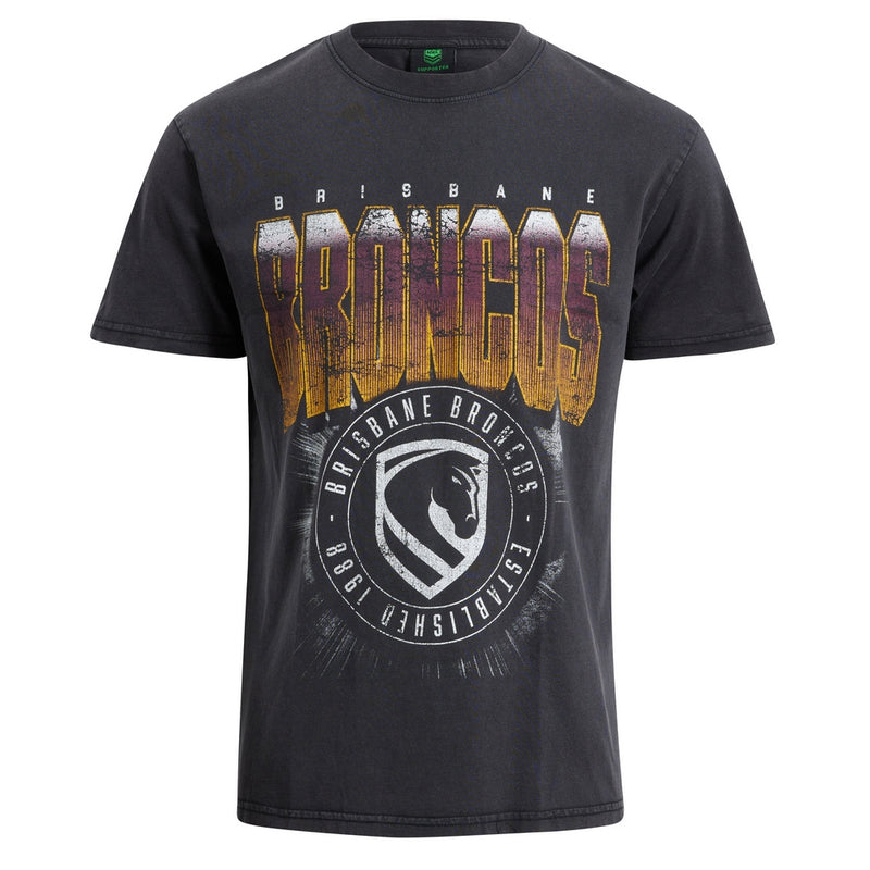 Brisbane Broncos Mens Supporter Shirt - Washed