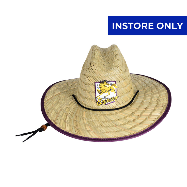 Brisbane Broncos Retro Straw Hat