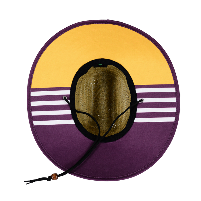 NRL Retro Straw Hat with jersey design on the underside