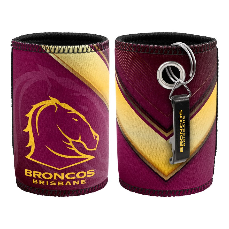 Brisbane Broncos Stubby Cooler with Bottle Opener