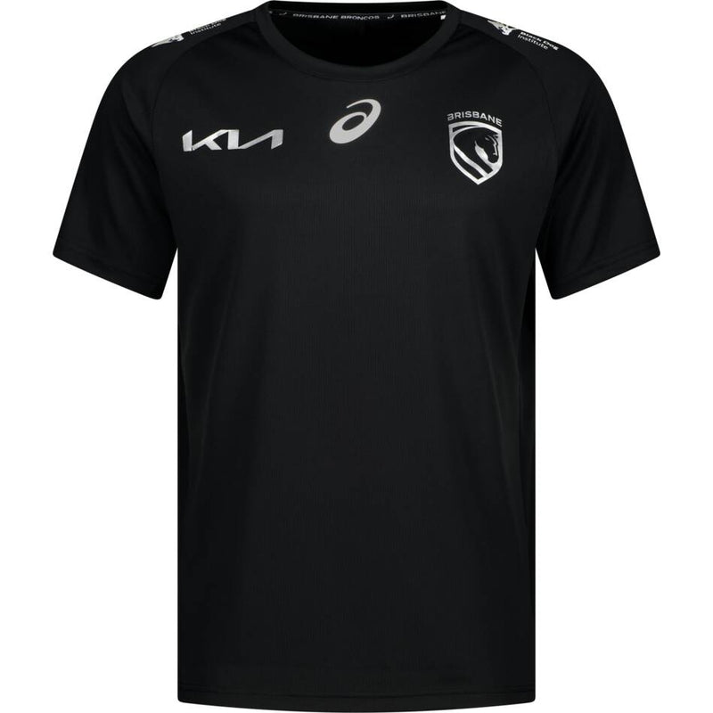 Brisbane Broncos 2026 Mens Players Run Out Shirt - Black