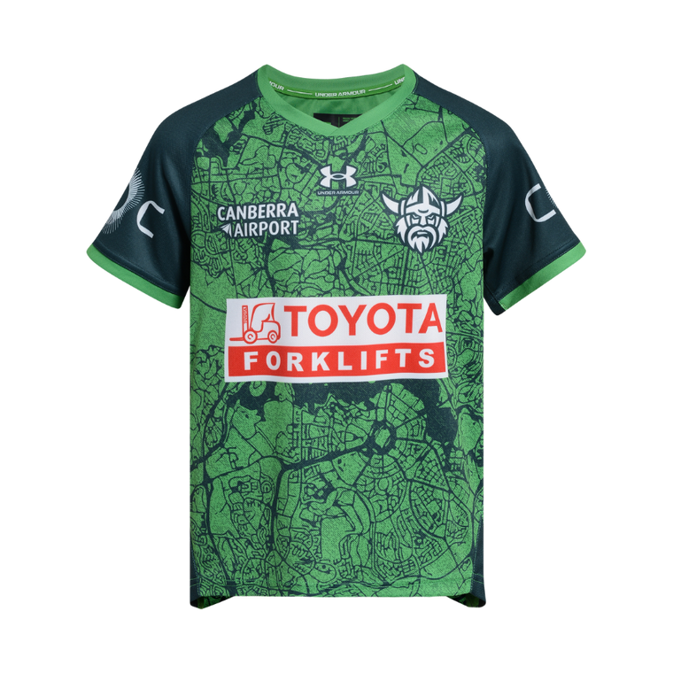 Canberra Raiders 2026 Kids Players Run Out Shirt