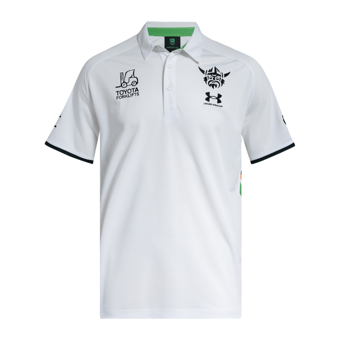 Canberra Raiders 2026 Mens Players Media Polo - White