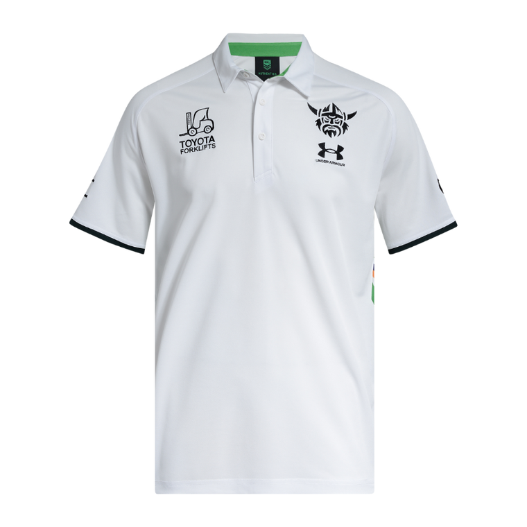 Canberra Raiders 2026 Mens Players Media Polo - White