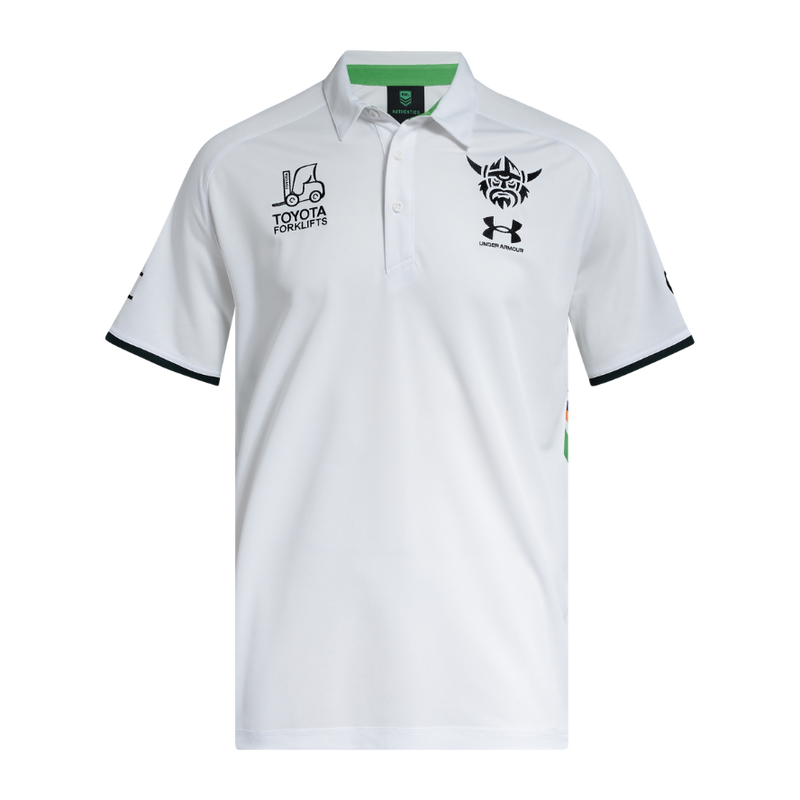 Canberra Raiders 2026 Mens Players Media Polo - White