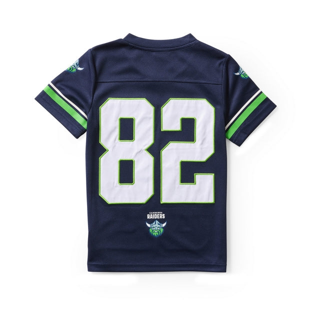 Navy NRL Gridiron Jersey with 82 and Raiders logo