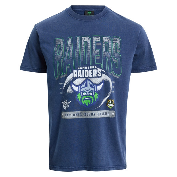 Blue t-shirt with Canberra Raiders logo