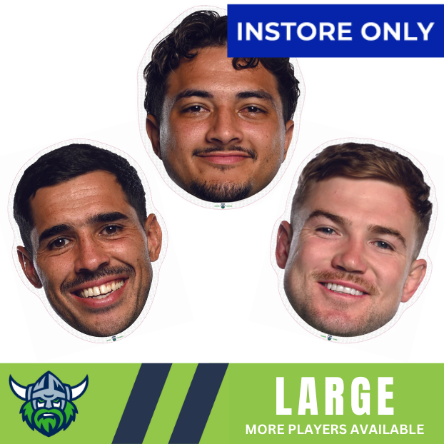 *PRE-ORDER 9/12* Canberra Raiders Player Head Cutouts - LARGE
