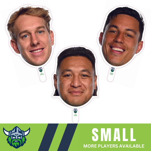 Canberra Raiders Player Head Cutouts - SMALL