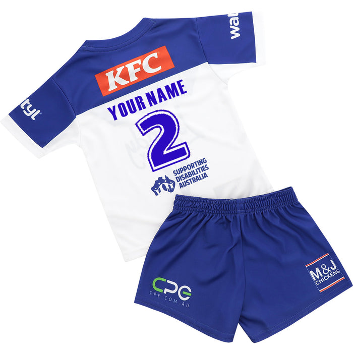 Children's sports jersey and shorts set with KFC branding on a white background