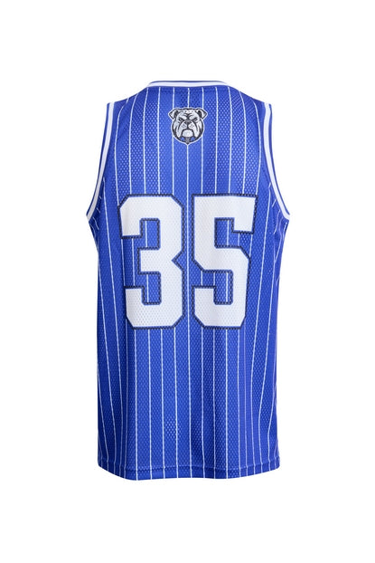 Blue NRL basketball singlet with number 35