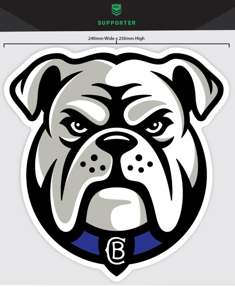Canterbury Bulldogs Car Logo Sticker - Mega