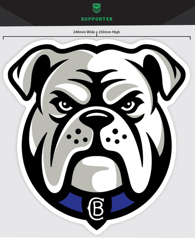Canterbury Bulldogs Car Logo Sticker - Mega