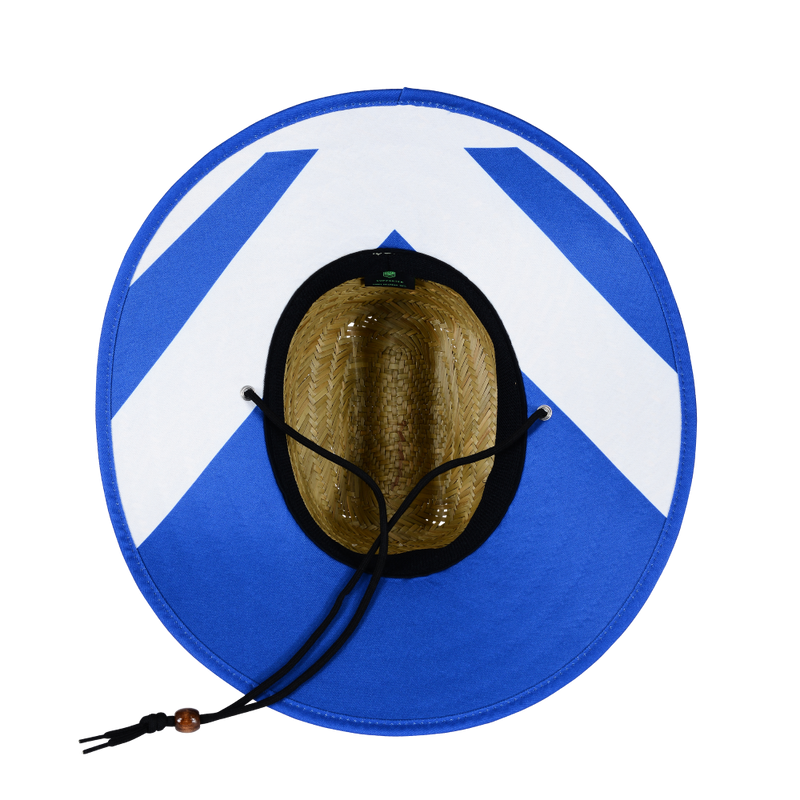 NRL Retro Straw Hat with jersey design on the underside