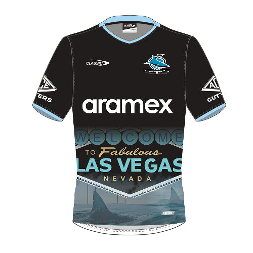 Cronulla Sharks 2025 Mens Players Training Shirt - Las Vegas