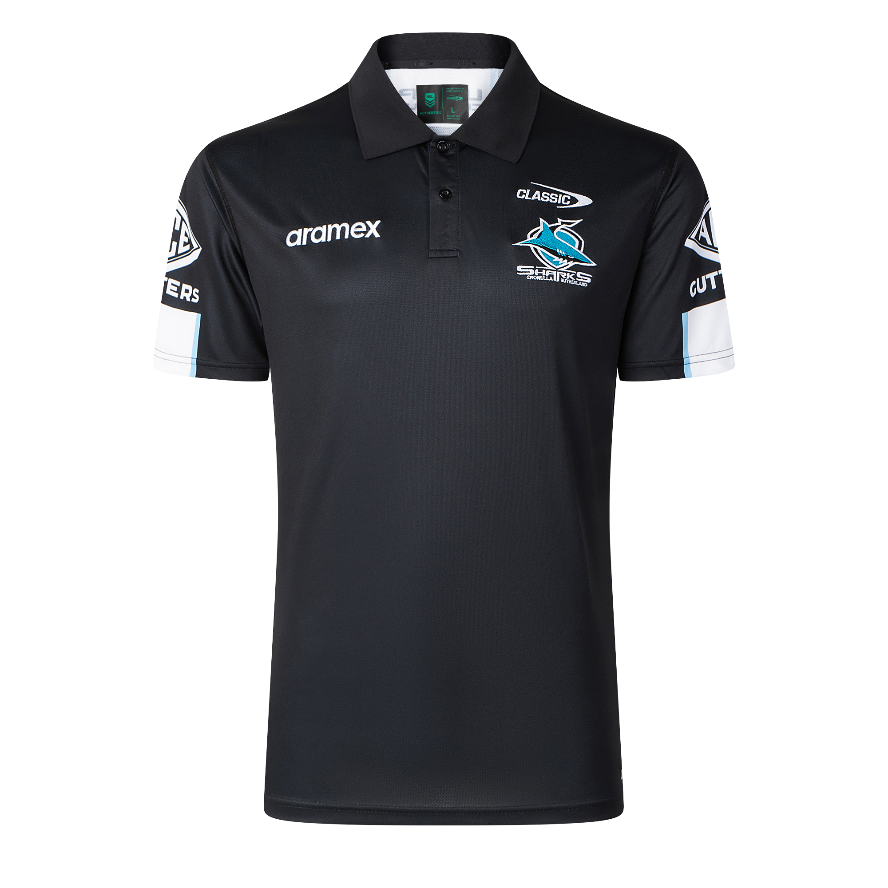 Cronulla Sharks 2026 Mens Players Media Polo