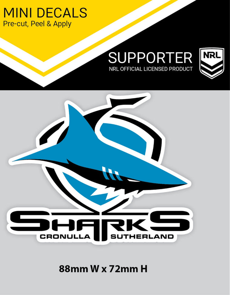 Cronulla Sharks Car Sticker Mini