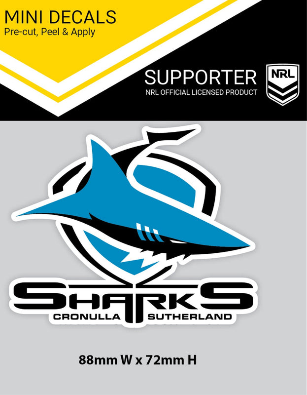 Cronulla Sharks Car Sticker Mini
