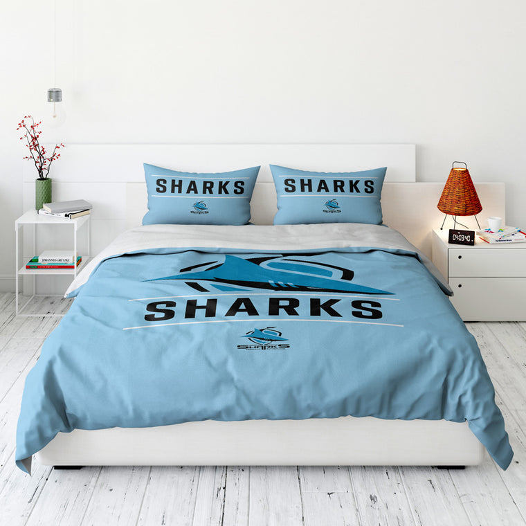 Cronulla Sharks Quilt Cover - Double