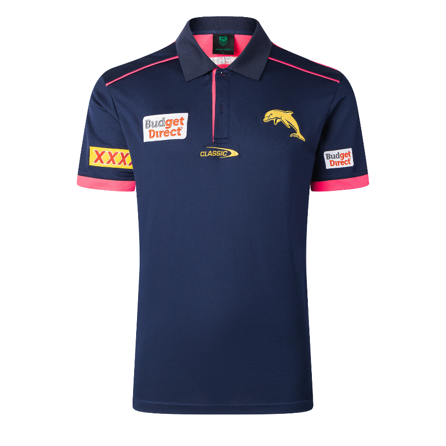 Dolphins 2026 Mens Players Media Polo - Navy