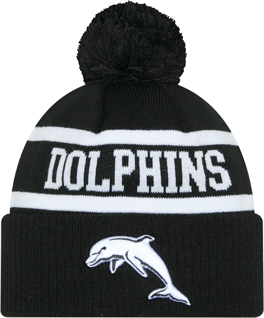 Dolphins New Era Beanie - Monochrome