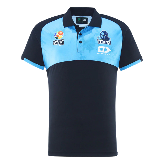 Gold Coast Titans 2025 Mens Players Media Polo Front
