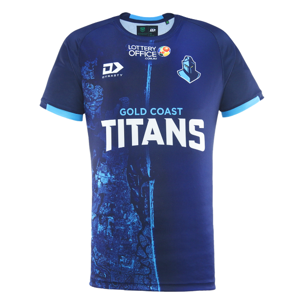 Gold Coast Titans 2025 Mens Players Warm Up Shirt