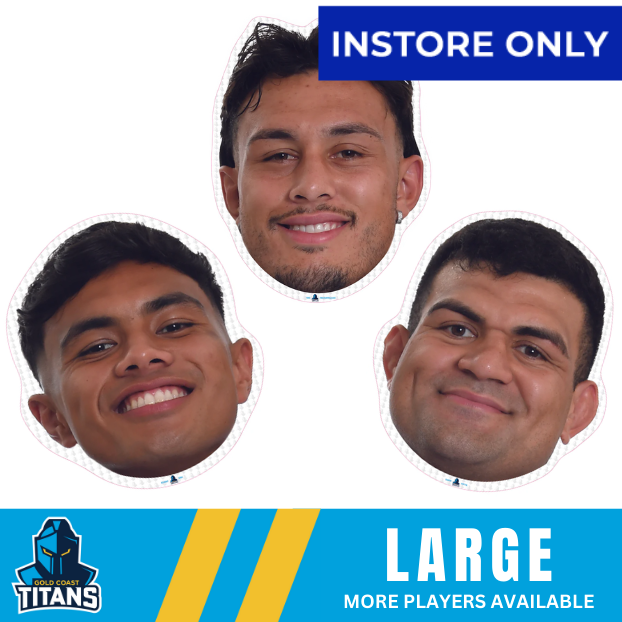 Gold Coast Titans Player Head Cutouts - LARGE