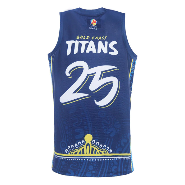 Gold Coast Titans 2025 Mens Basketball Singlet - Indigenous