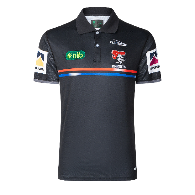 Newcastle Knights 2025 Mens Players Media Polo