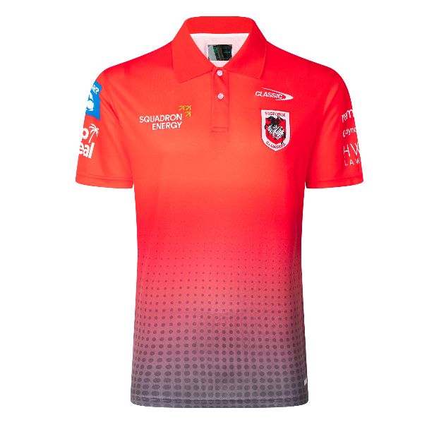 St George Illawarra Dragons 2025 Mens Players Media Polo