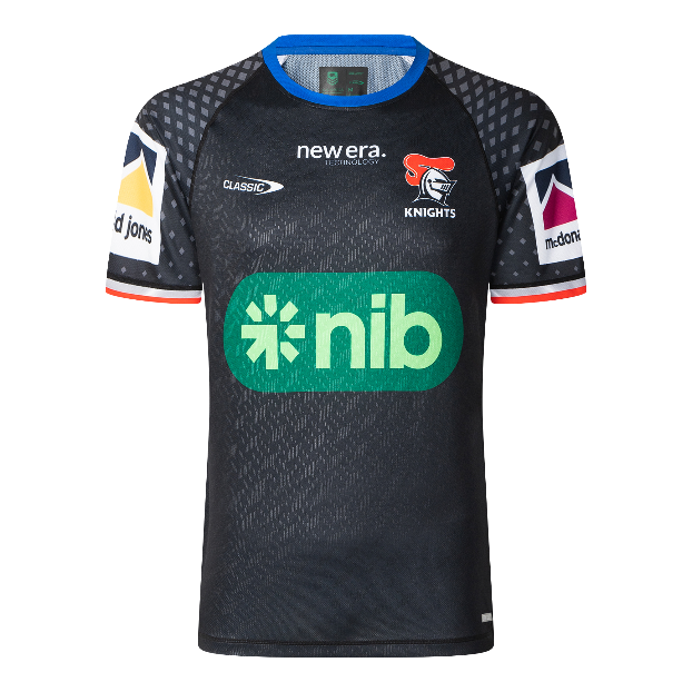 Newcastle Knights 2025 Mens Players Training  Shirt - Black