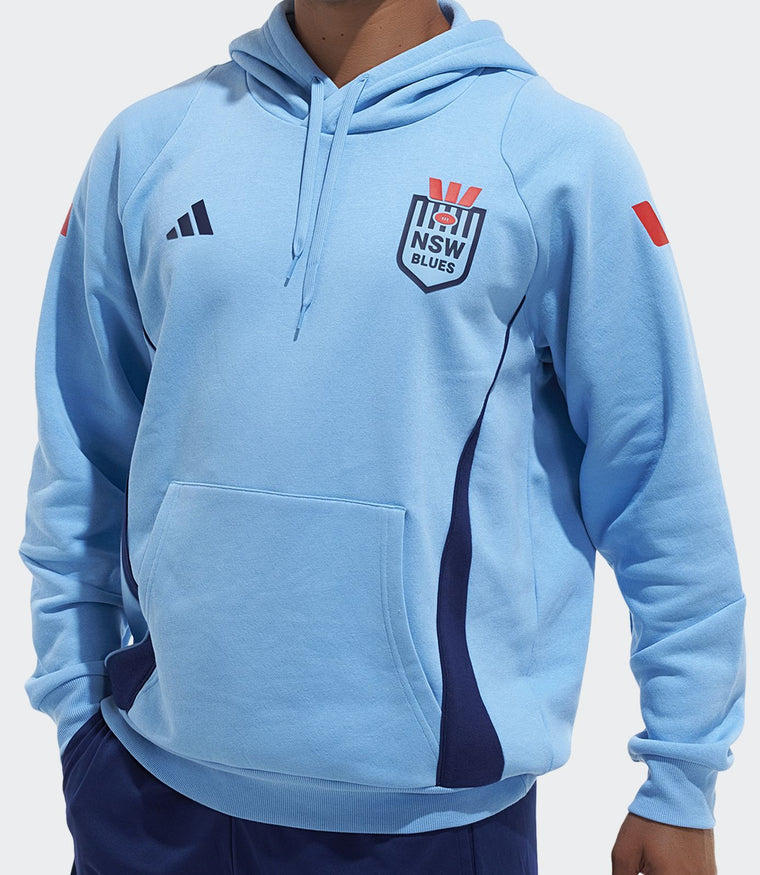 NSW Blues 2026 Mens Players Training Hoodie - Light Blue