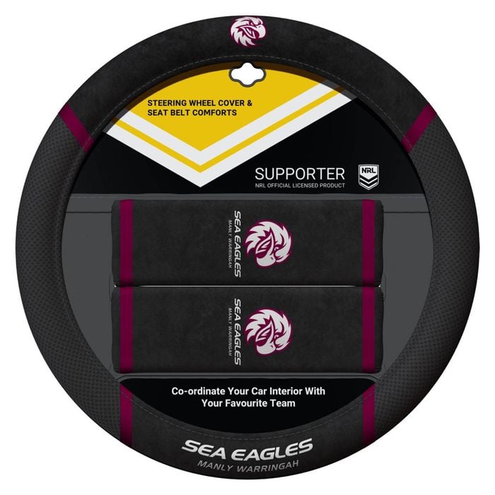 Manly Sea Eagles Car Steering Wheel Set