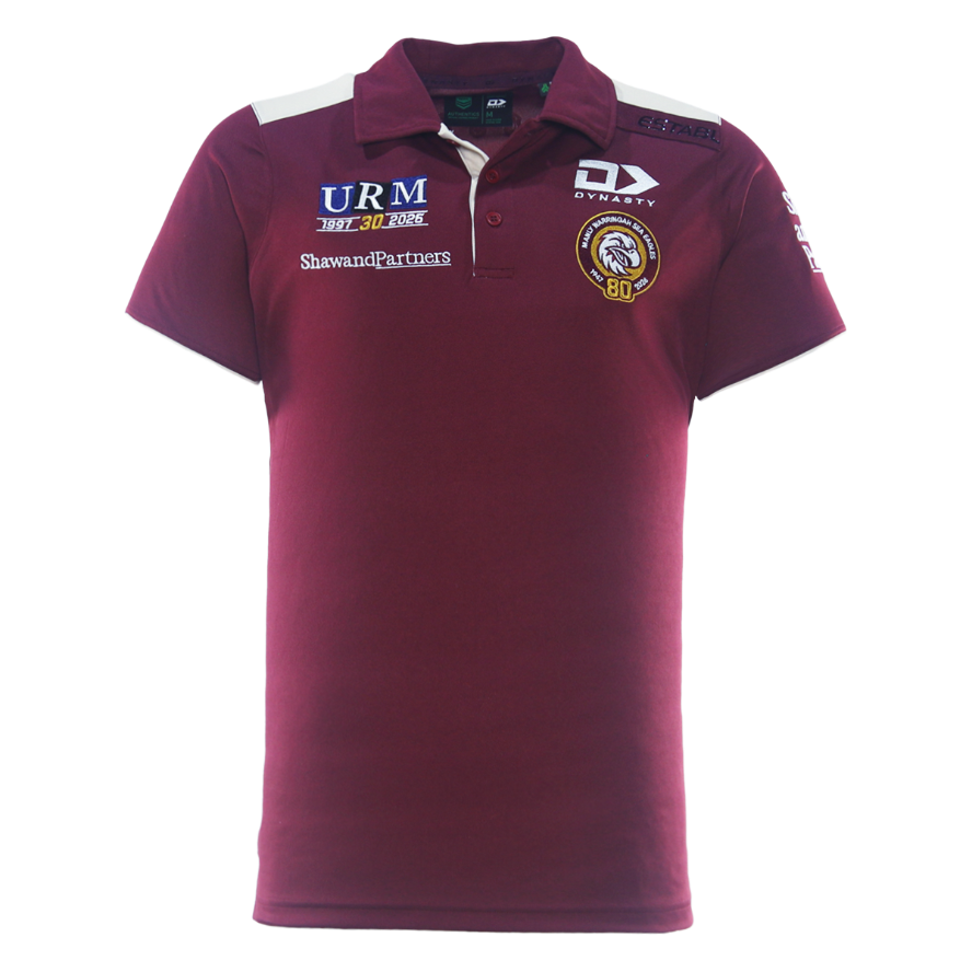 Manly Sea Eagles 2026 Mens Players Media Polo - Maroon