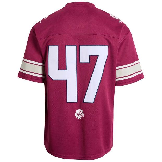 Maroon NRL gridiron jersey with number 47 on