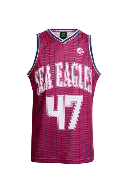 Manly Sea Eagles Adult Supporter Basketball Singlet