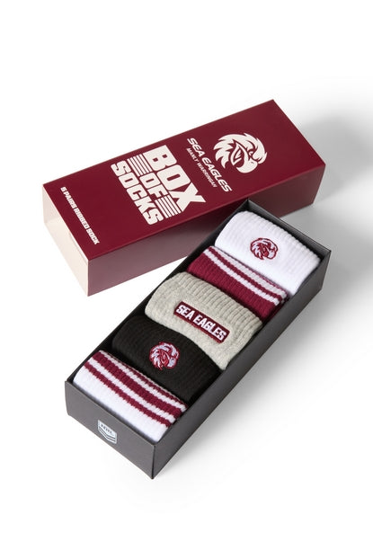 Manly Sea Eagles Boxed Socks (5pk)