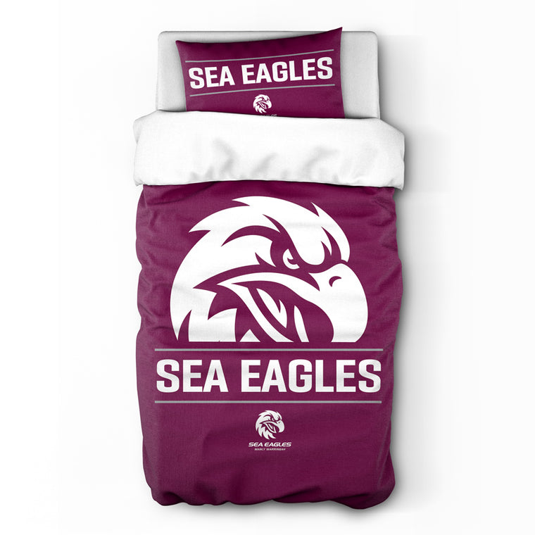 Manly Sea Eagles Quilt Cover - Single