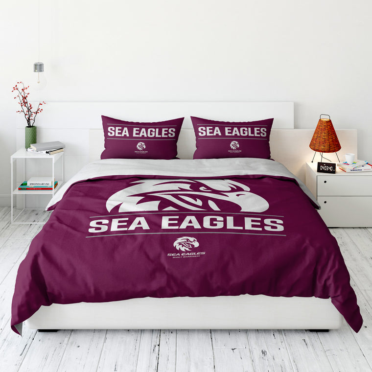 Manly Sea Eagles Quilt Cover - Double