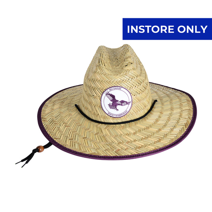 Manly Sea Eagles NRL Straw Hat with Retro Logo
